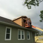 New second story dormer to allow space for full bath addition