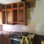 Demo of existing kitchen before renovation